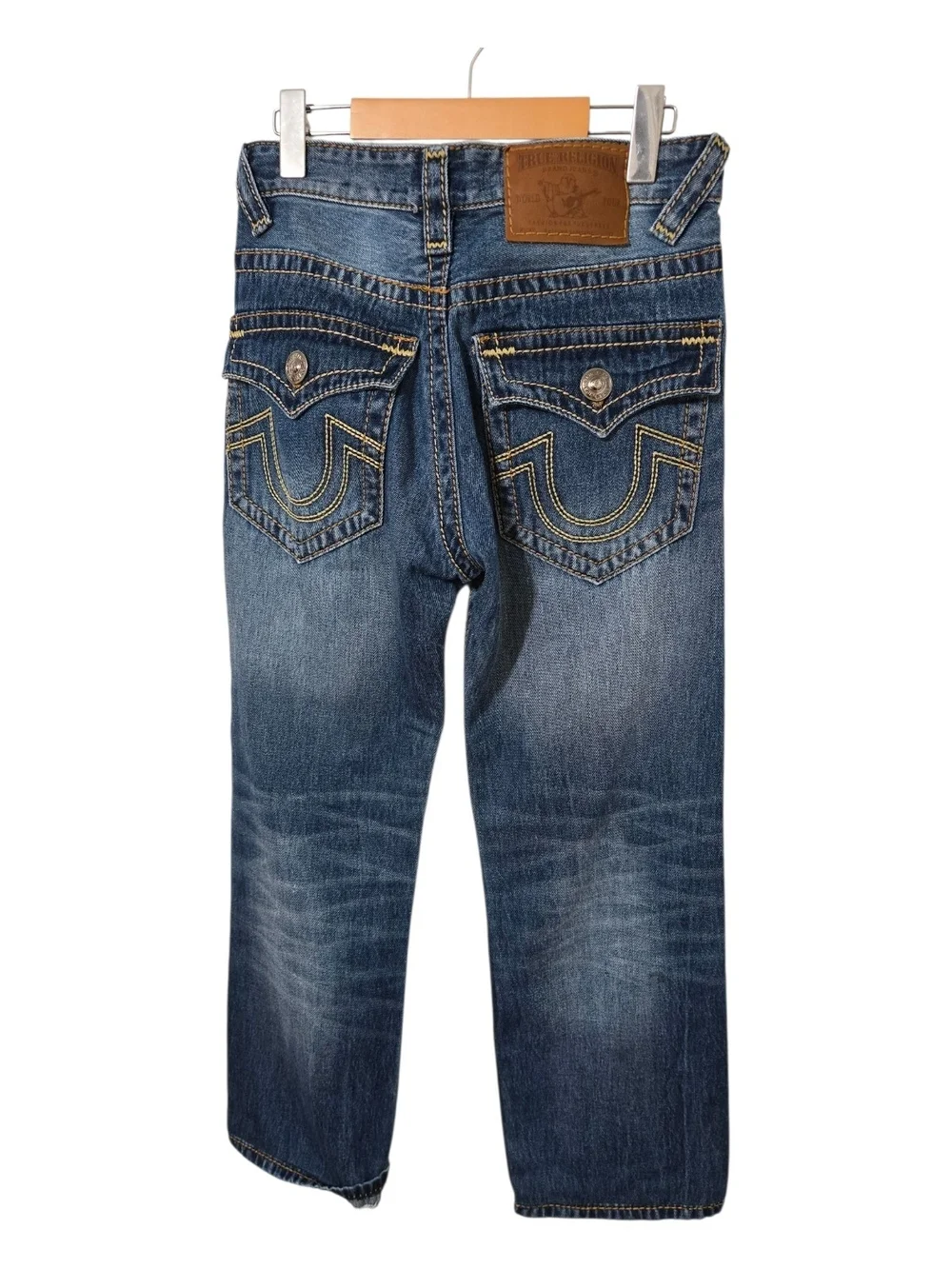 Vintage ​True Religion Big T Low Slung Baggy Relaxed-Fit Size 27-28 - Picture 9 of 11